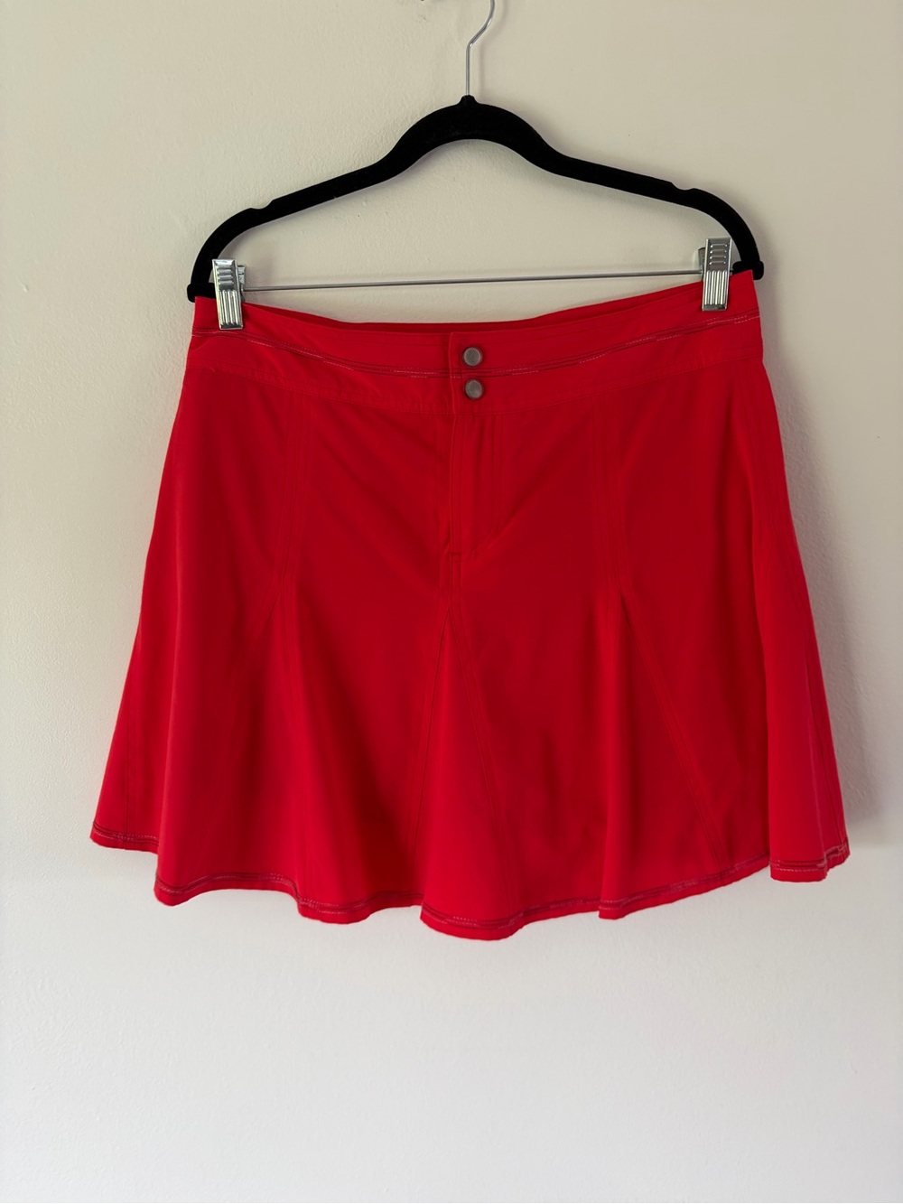 Title Nine Red Skort Athletic Fit & Flare Skirt With Built-In Shorts Size 8